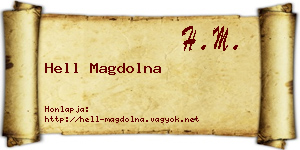 Hell Magdolna névjegykártya