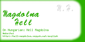 magdolna hell business card